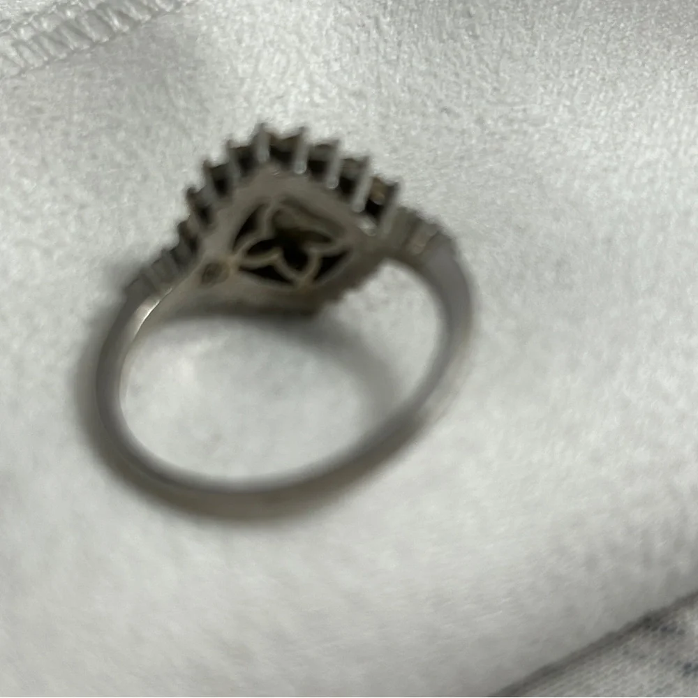 Brighton Demantur Ring Clear Crystals Silver Plated Size 9.5 & Cloth Bag - Picture 6 of 11
